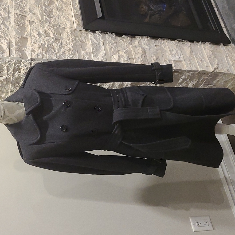 DKNY Charcoal Grey peacoat